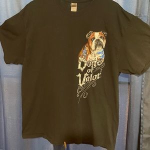 Dogs of Valor Bulldog Tee Shirt size XL J1